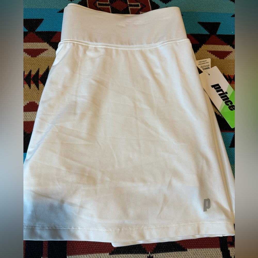 Prince Women's Tennis Match Knit Skort ~ White
